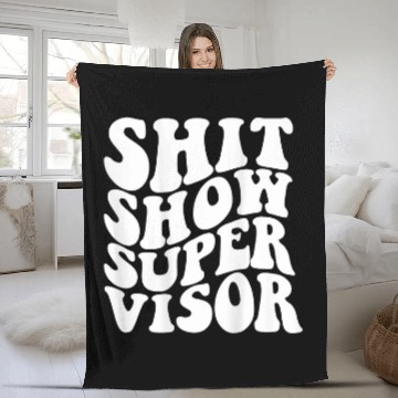 Discover Shit show supervisor 9 Baseball Tees Fleece Blankets
