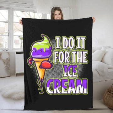 Discover I Do It For The Ice Cream Fleece Blankets