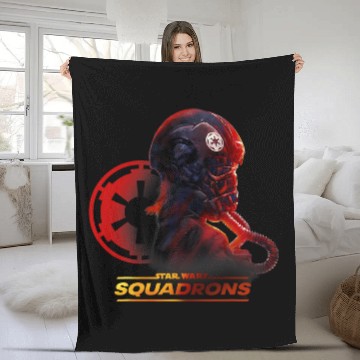 Discover Star Wars Squadrons Imperial Pilot Logo Fleece Blankets