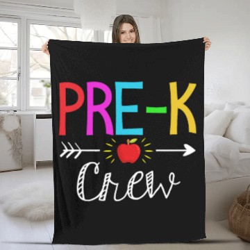 Discover Prek Crew Prek Teacher Student Team Back To School Baseball Tees Fleece Blankets