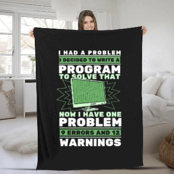 Discover Funny Coder Programming Software Engineer Coding Programmer Fleece Blankets