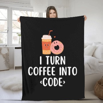 Discover Web Developer Website Programmer Coder Coffee Lover Zip Fleece Blankets