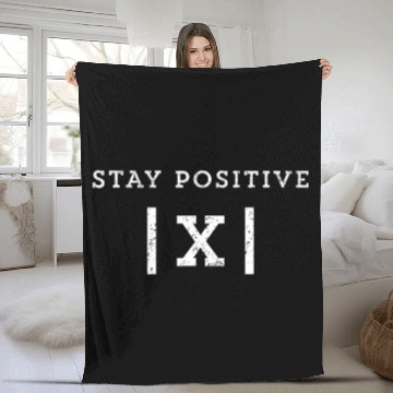 Discover Stay Positive Math Teacher School Student Funny 2 Baseball Tees Fleece Blankets