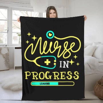Discover nurses in progress nursing student Fleece Blankets
