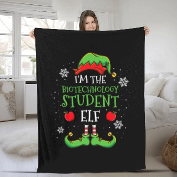 Discover Im The Biotechnology Student Elf Christmas Baseball Tees Fleece Blankets