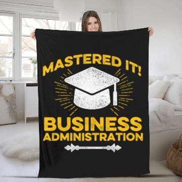 Discover MBA Student Mastered Business Degree Graduation Fleece Blankets