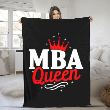 Discover MBA Student Queen Business Degree Graduation Baseball Tees Fleece Blankets