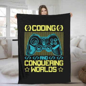 Discover Web Developer Gamer Nerd Video Gaming Computer Programmer 1 Fleece Blankets