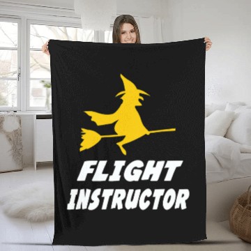 Discover Flight Instructor Witch Flying Fly Halloween Funny Pilot Baseball Tees Fleece Blankets