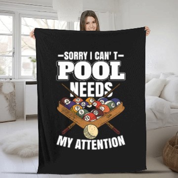 Discover Funny Billiard Pool Player Fleece Blankets