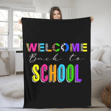 Discover Welcome Back To School Teacher First Day Learning Teaching Fleece Blankets
