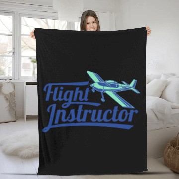 Discover Flight Instructor Pilot Trainer CFI Aviation Enthusiasts Fleece Blankets