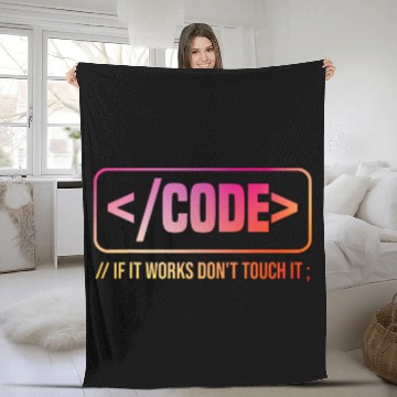 Discover Funny Code Quote Programming Developer Software Engineer Fleece Blankets