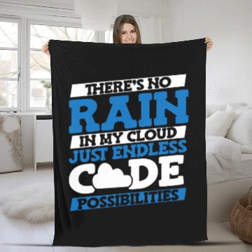 Discover Funny Cloud Engineer Coder Programmer Cloud Computing Fleece Blankets