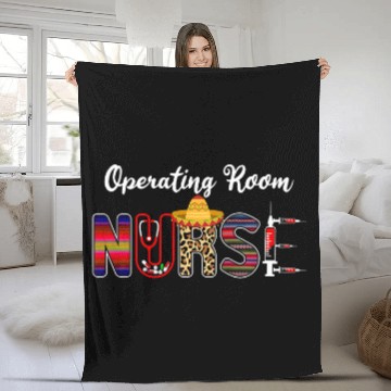 Discover OR Operating Room nurses Cinco de Mayo Stethoscope RN Mexican Fleece Blankets