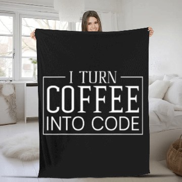 Discover I Turn Coffee Into Code Coding Pun Computer Programmer Baseball Tees Fleece Blankets