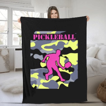 Discover Cool Camouflage Camo Pickleball Baseball Tees Fleece Blankets