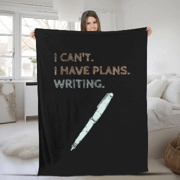 Discover I Have Plans Writing Book Writer Journalist Author Funny Baseball Tees Fleece Blankets