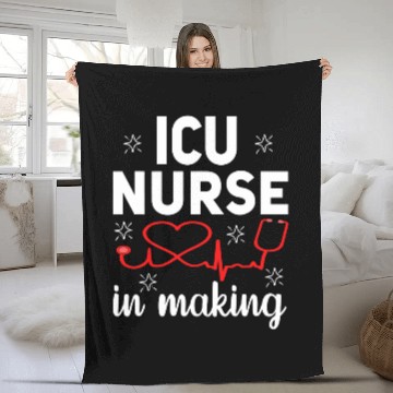 Discover nurses ICU Nursing Student essentials School medicals funny Fleece Blankets