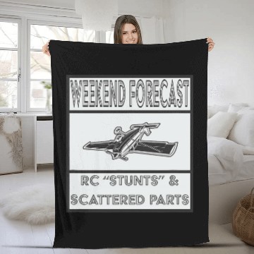 Discover Weekend Forecast RC Stunts Scattered Parts Fleece Blankets