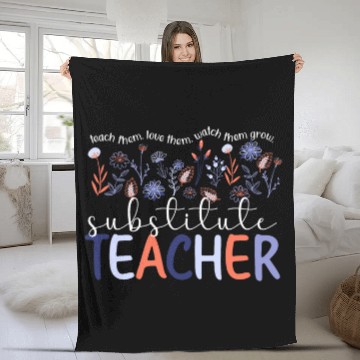 Discover Substitute Teacher Sub Teacher Substitute Teaching Baseball Tees Fleece Blankets