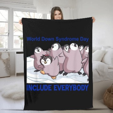 Discover World Down Syndromes Day Include Everybody Penguins Zip Fleece Blankets