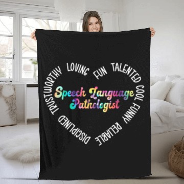 Discover SLP Speech Language Pathologist Speech Therapy 7 Baseball Tees Fleece Blankets