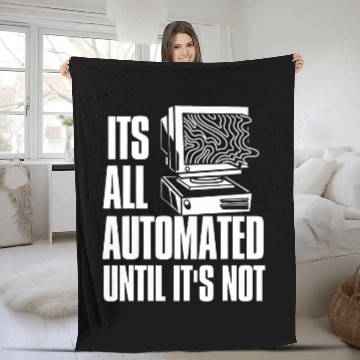 Discover Funny Coder Software Engineer Programmer Rpa Developer Fleece Blankets