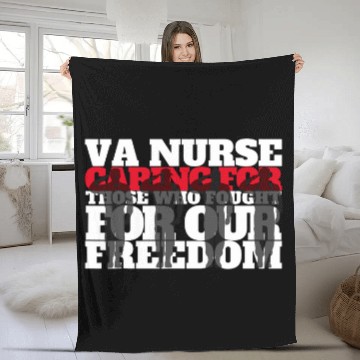 Discover VA nurses Caring for those who fought for our freedom Baseball Tees Fleece Blankets
