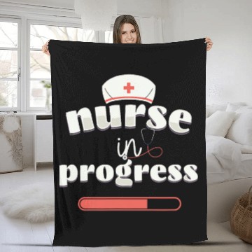 Discover nurses In Progress Design Nursing Student Future nurses Baseball Tees Fleece Blankets