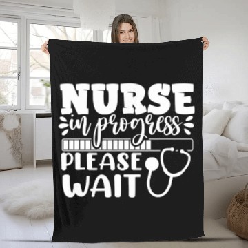 Discover nurses In Progress Nursing Student School Funny Inspiration Baseball Tees Fleece Blankets