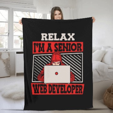 Discover Web Developer Senior Websites Coder Programmer Web Dev Fleece Blankets