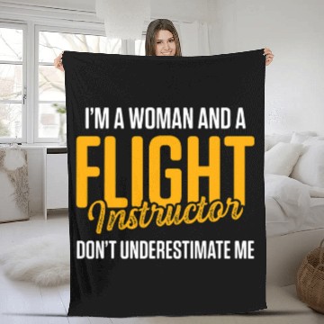 Discover Flight Instructor Pilot Aviation Trainer Fleece Blankets