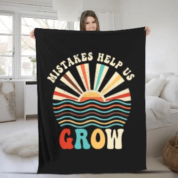 Discover groovy growth mindset positive teachers back to school Fleece Blankets