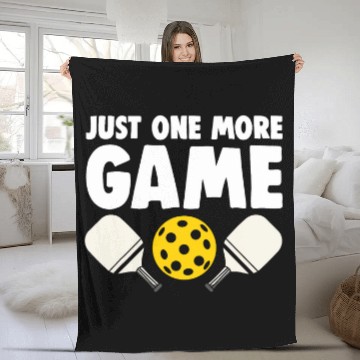 Discover Just One More Game Pickleball Lover vintages Novelty Baseball Tees Fleece Blankets