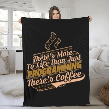 Discover Funny Coder Coding Software Engineer Coffee Programmer Fleece Blankets
