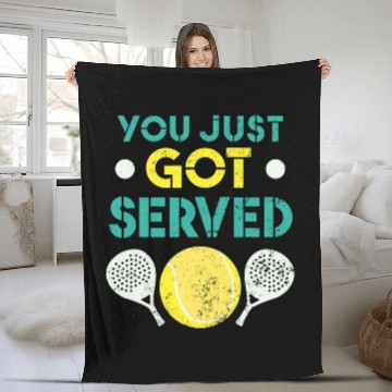 Discover Cool Looking Paddle Sport You Just Got Served Padel Fleece Blankets