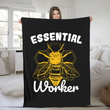 Discover Essential Worker Bee Keeping Bee Keeper 1 Fleece Blankets