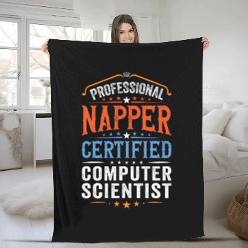 Discover Funny Data Programmer Retro Certified Computer Scientist Fleece Blankets