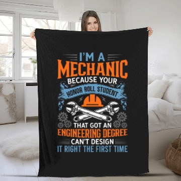 Discover Mechanic Honor Roll Engineering Student Car Baseball Tees Fleece Blankets