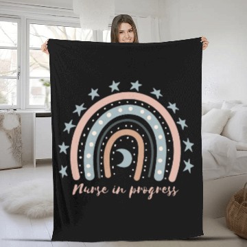 Discover nurses In Progress Nursing School Student Boho Rainbow Cute Baseball Tees Fleece Blankets