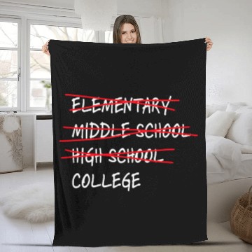 Discover Punny High School Done Student Goals For College bound Fleece Blankets