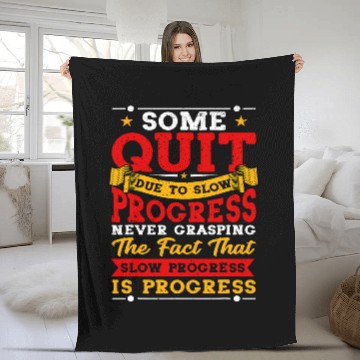 Discover Slow Progress is Still Progress Physical Therapist Baseball Tees Fleece Blankets