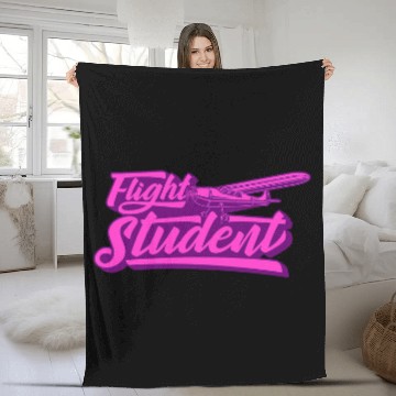 Discover Flight Student vintages Student Pilot Aviation Training Women Zip Fleece Blankets