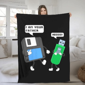 Discover USB Floppy Disk Im Your Father Funny Programmer Engineer Baseball Tees Fleece Blankets
