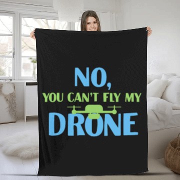 Discover Funny Drone Quote FPV Drone Fleece Blankets