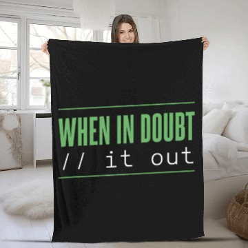 Discover When In Doubt Computer Programmer Coding Fleece Blankets