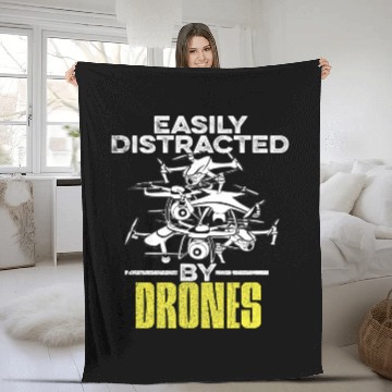 Discover Quadrocopter Quote for a Drone Pilot Fleece Blankets