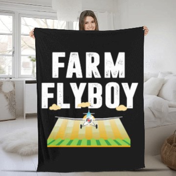 Discover Funny Farm Airplane Crop Duster Farm Pilot Plane Graphic Fleece Blankets 2 Fleece Blankets