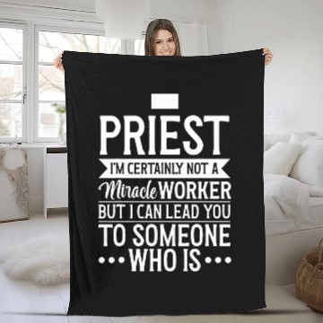 Discover Priest Catholic Christian Priest 3 Fleece Blankets